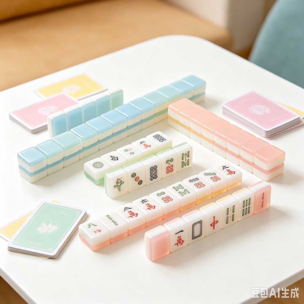 pink mahjong set