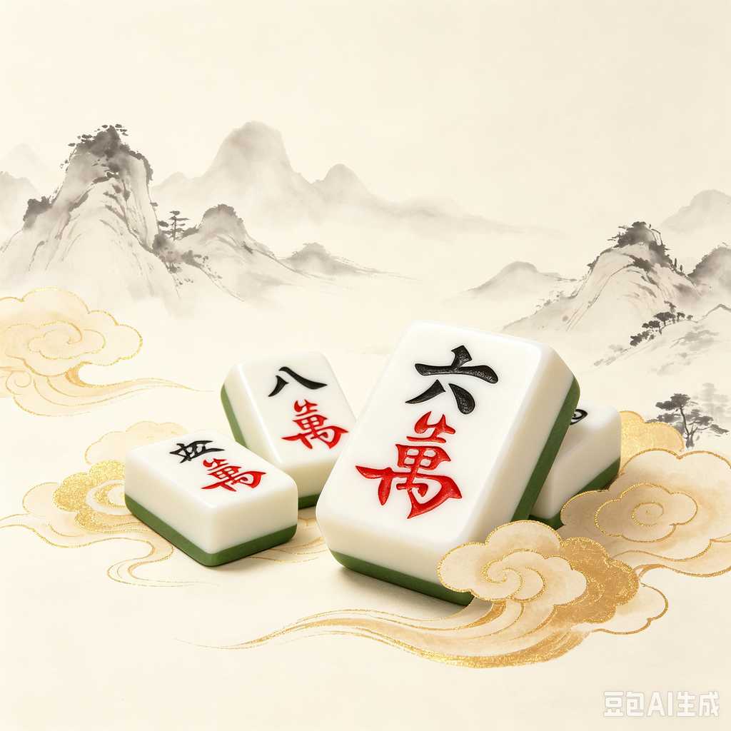 saturated color mahjong set print